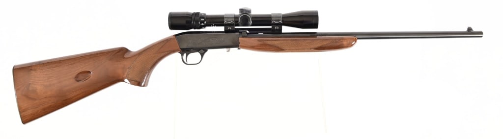Browning BAR .22 Semi Auto Takedown With Scope: S/N 01468MZ212. 19" barrel, Bushnell Sportview 3x9 scope, Weaver scope mounts. Modern.
