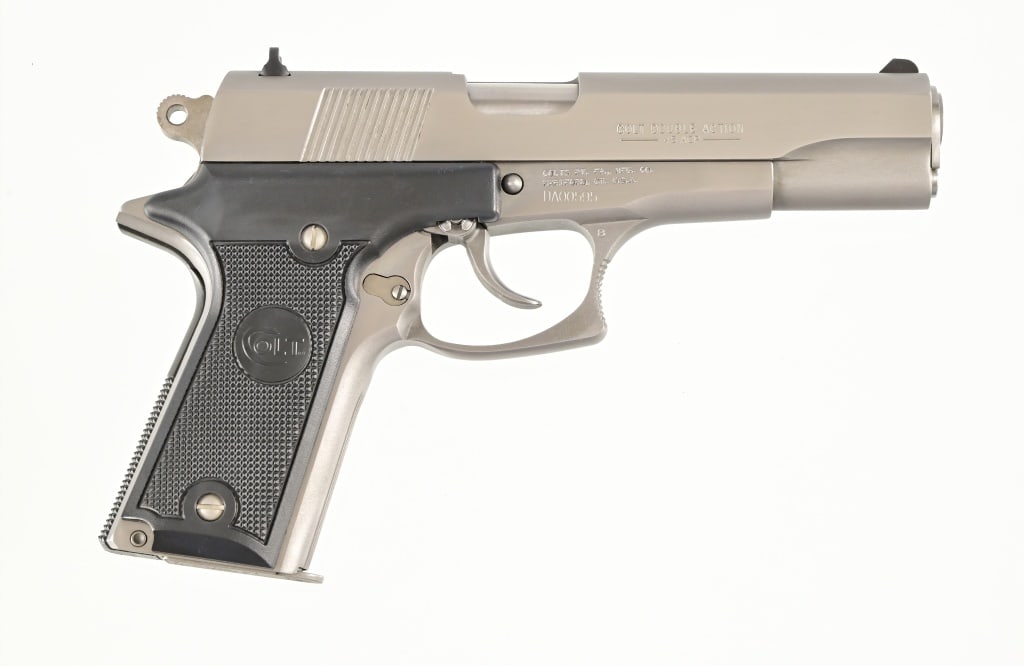 Colt Double Eagle .45 ACP: First Edition, double action, 5" barrel, in Colt Double Eagle aluminum case, includes one extra magazine. Modern.