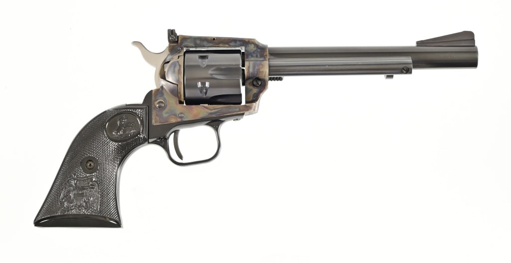 Colt New Frontier .22 Revolver In Box: 6" barrel, in original factory box. Modern.