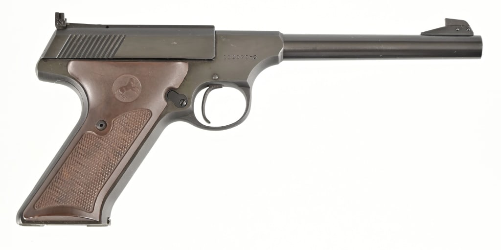 Colt Woodsman .22 Pistol In Colt Box: Semi auto, has a Colt factory box. 6" barrel, modern.
