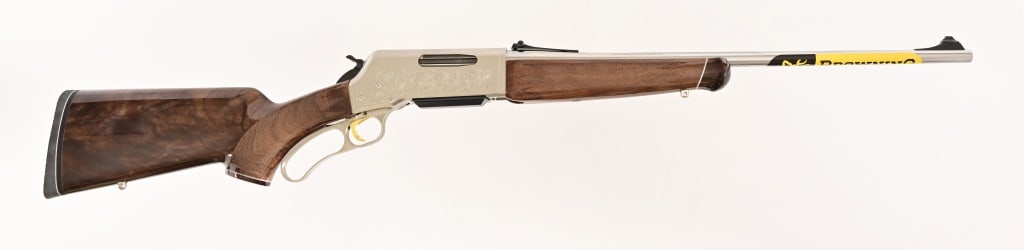 Browning BLR Rifle White Gold Medallion .243 New: 19.5" Barrel, unfired condition. Factory engraved, extra fancy wood. Modern. New Unfired