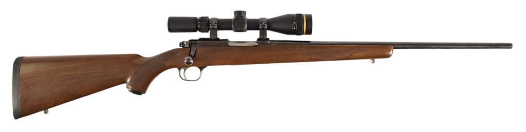 Ruger Model 77/22 .22 Hornet w/Leupold Scope: S/N 720-63515. Bolt action rifle, Leupold VX Freedom 3-9x33 scope. 20" barrel. Modern.