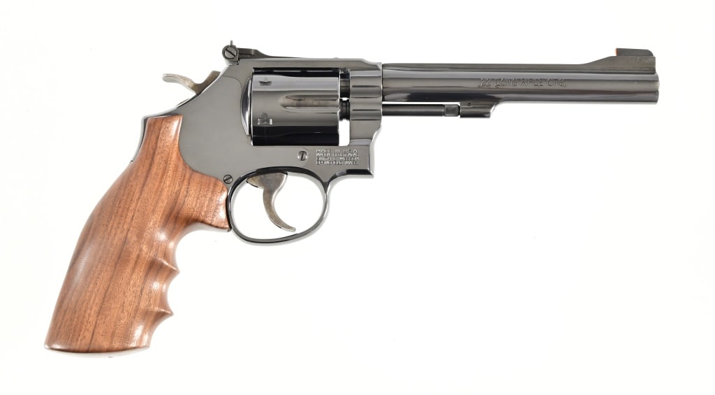 S&W Model 17-9 .22 Revolver: S/N DDC2852. 6" barrel. Nice condition. Modern.