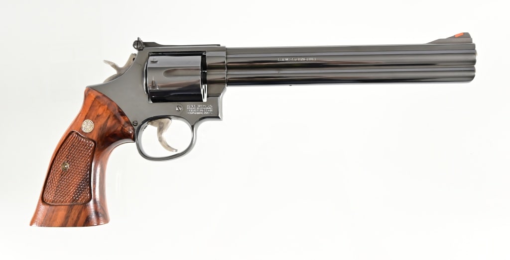 S&W Model 586-1 .357 Magnum Revolver In Box: S/N AUZ2443. 8 3/8" barrel. In original Factory Box. Modern.