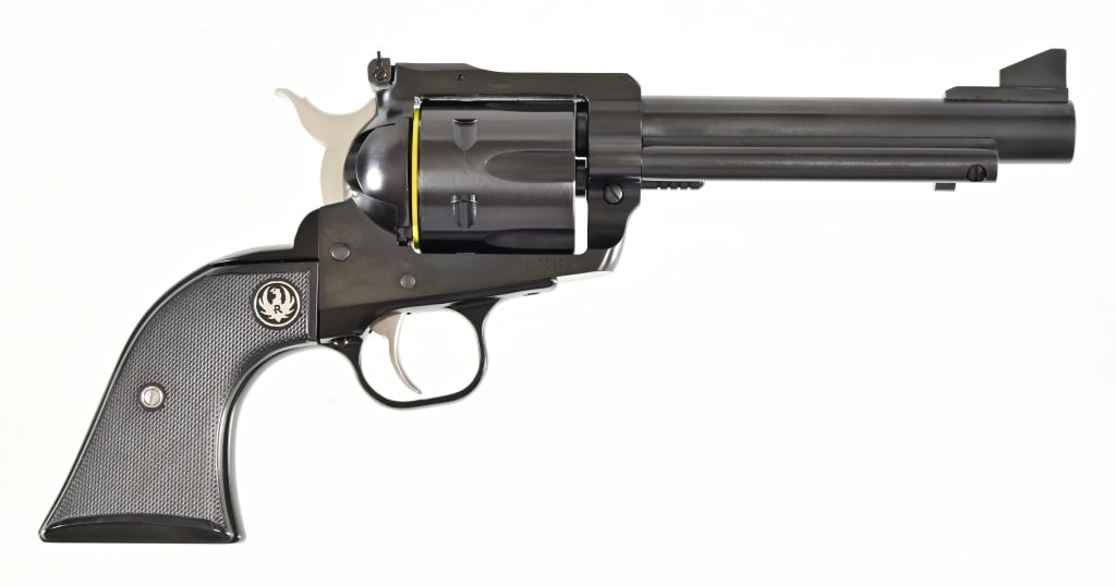 Ruger New Model Blackhawk .45 Colt Revolver: S/N 38-95292. In original factory case. 5 1/2" barrel. Modern.