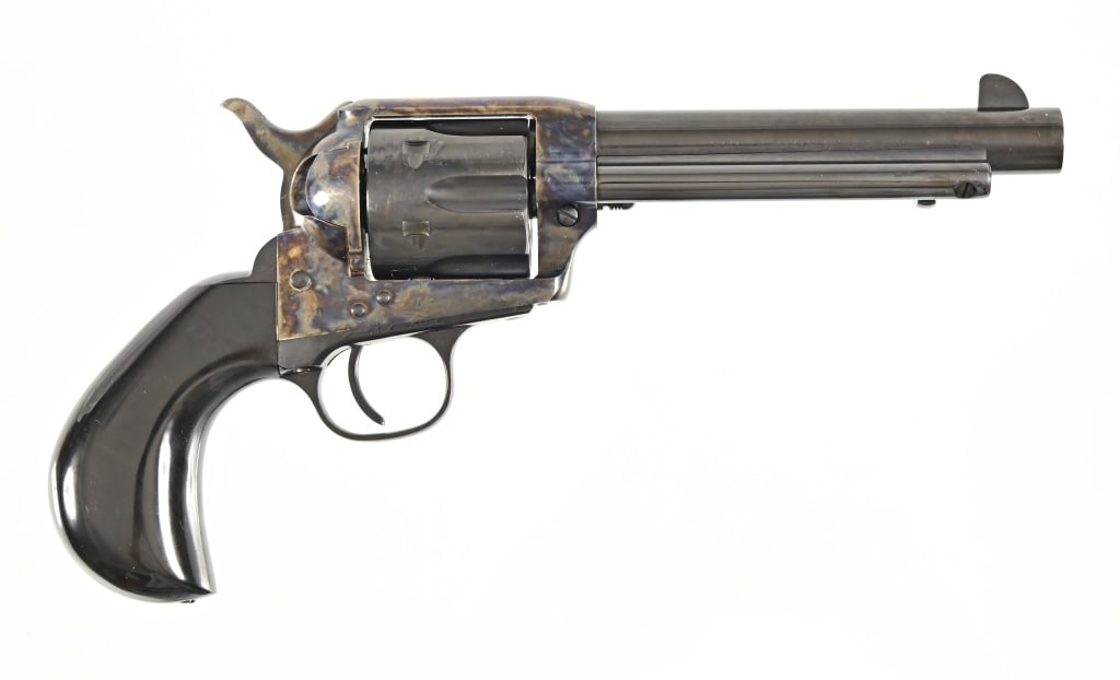 Uberti SA Model Cattle .45 Colt Revolver: S/N UK9076. Imported by STOEGER-ACCOKEEK, MD. 5/1/2 " barrel. Original factory box. Modern.