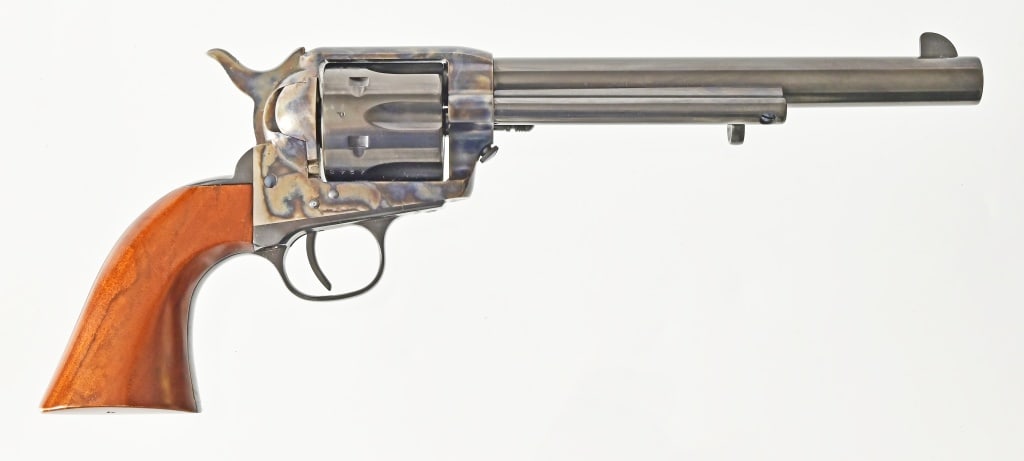 Cimmaron Single Action Cavalry .45 LC Revolver: S/N P64248. Original factory box. 7 1/2" barrel. Modern