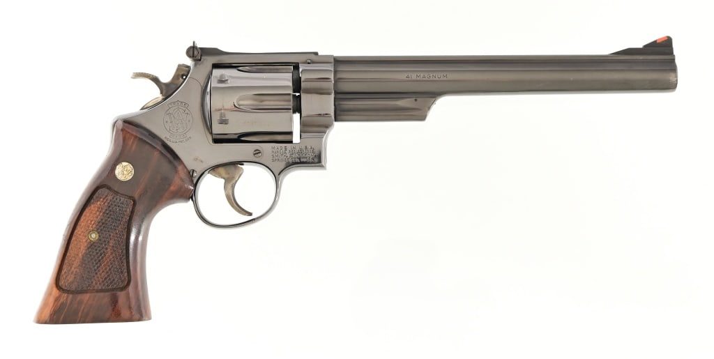 S&W Model 57 .41 Magnum Revolver: S/N N748553. 8 1/4" barrel. Modern.
