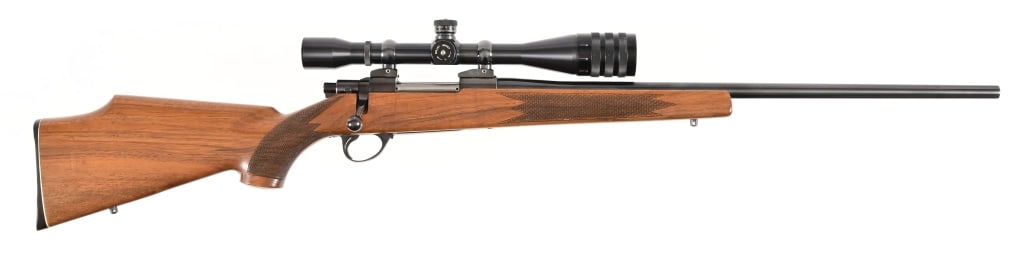 Sako Forester L579 Bolt Action Rifle .220 Swift: S/N: 315471 . Bolt action rifle with Weaver Micro Trac T-10 scope and Control (Seguin, TX) scope mounts. Imported by The Garcia Corp., Wash. D.C. 23" barrel. Modern.