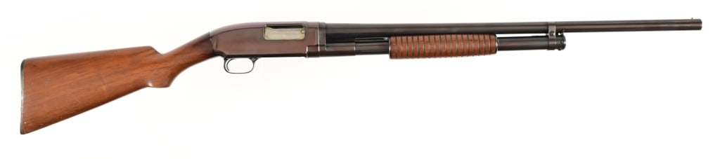 Winchester Model 12 - 12 Gauge Shotgun: S/N: 151164. 26" barrel, cylinder choke. Made in 1916. Receiver may have been refinished. Modern.