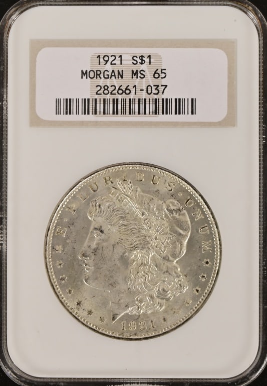 1921 Morgan Silver Dollar NGC MS65 (1 of 2)