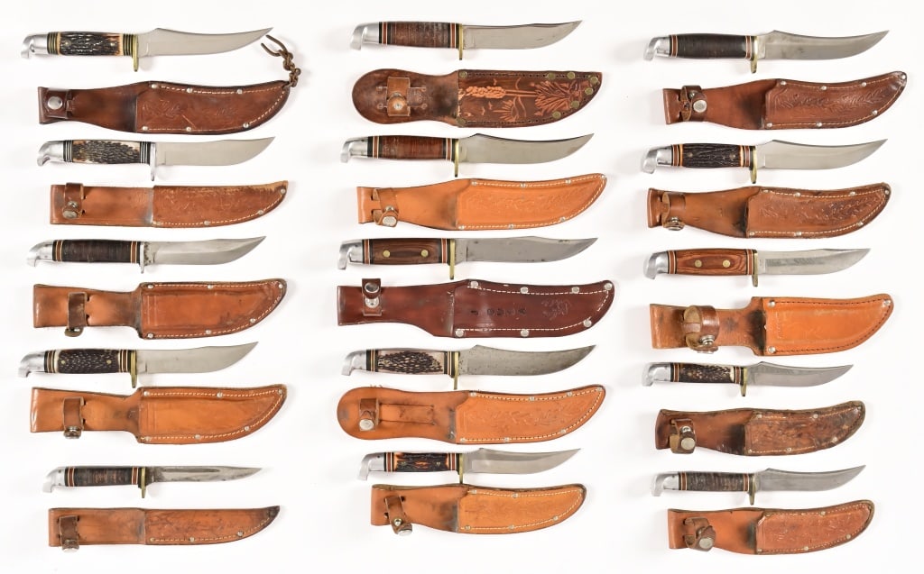 Collection of 15 Western Hunting Knives (1 of 5)