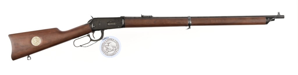 Winchester 1894 NRA Centennial Musket .30-30: S/N: NRA22280. Lever action rifle, some engraving on the receiver. 26" barrel. Modern.With factory box.