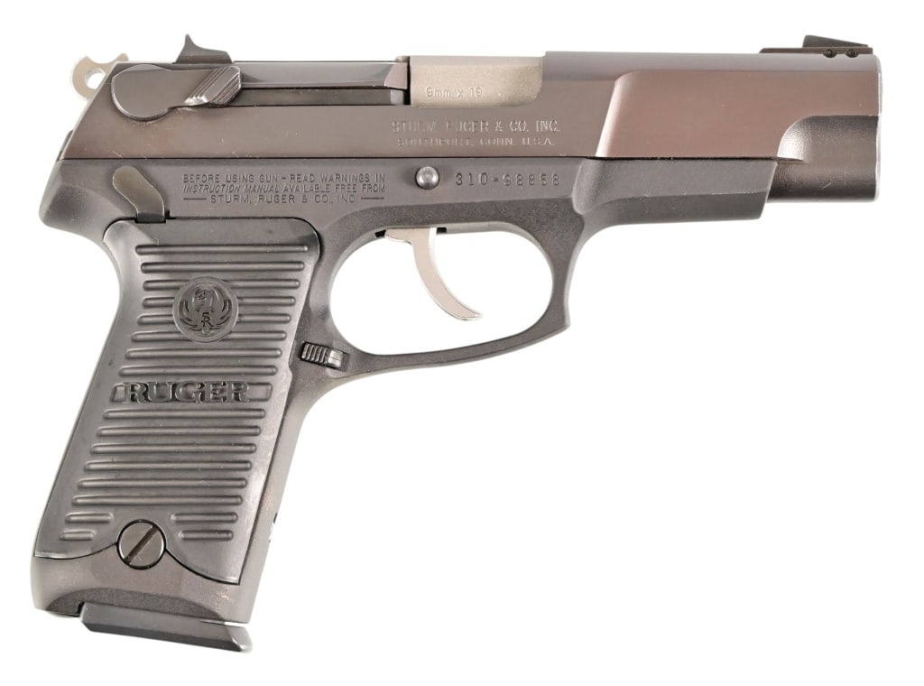 Ruger P89 Semi-Auto .9mm: S/N 310-98858. 4.25" barrel, good condition. 4 extra magazines Modern.