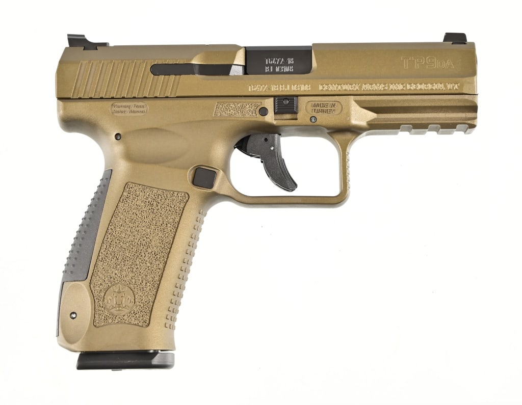 Canik Model TP9DA 9MM Pistol: 4" barrel. Two magazines and holster.. In original factory case. Modern.