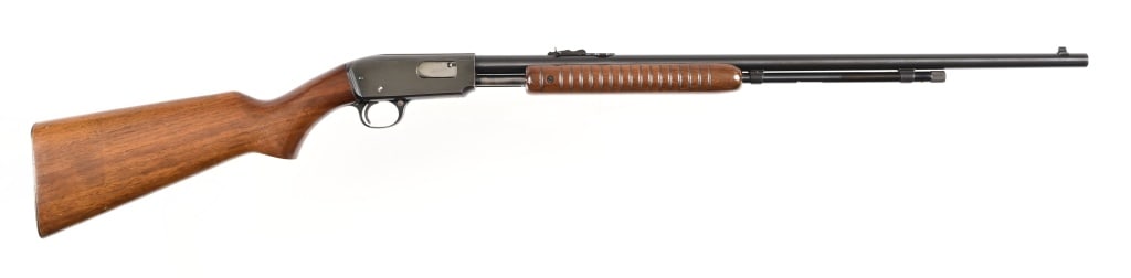 Winchester Model 61 - .22 Rifle: 24" barrel, pump action rifle, chambered for S, L or LR shells. Modern.
