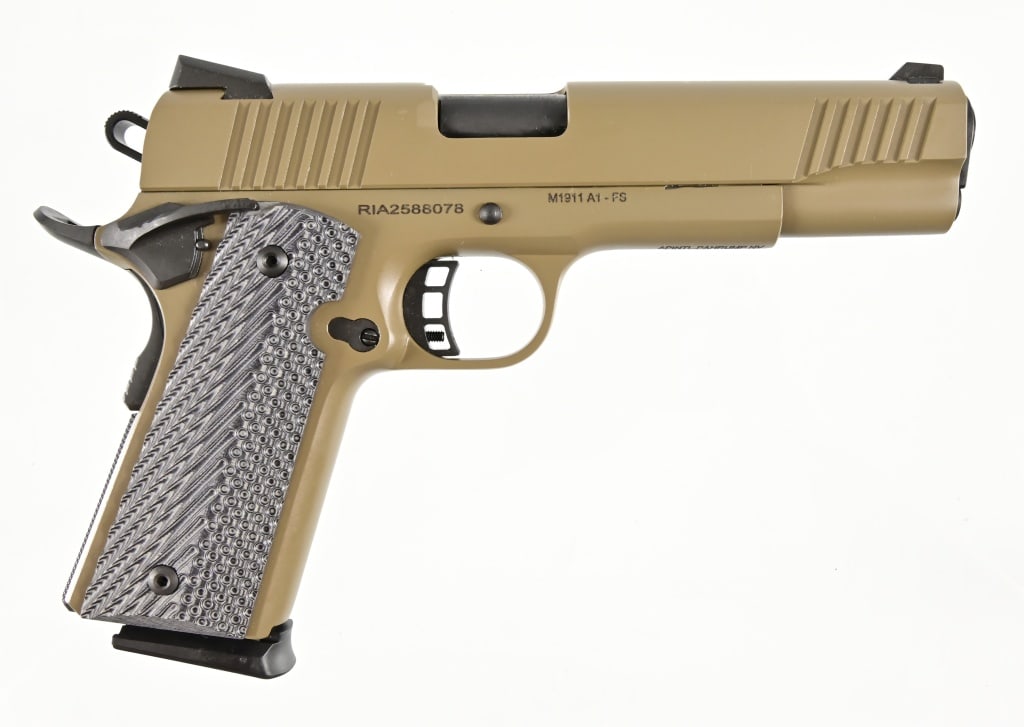 Rock Island 1911 A1-FS-FDE .45 ACP Pistol: S/N RIA2588078. In original factory case. 5" barrel. Modern.