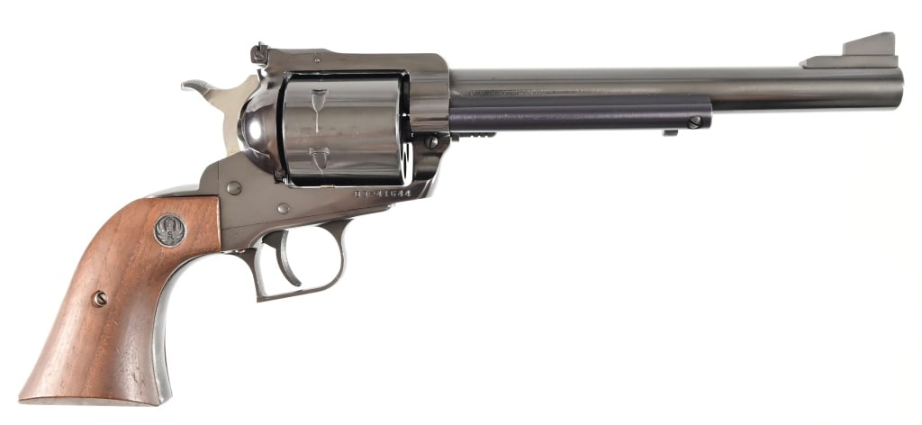 Ruger NewModel Super Blackhawk .44 Magnum Revolver: S/N 83-41644. In factory case. 7 1/2" barrel. Modern.