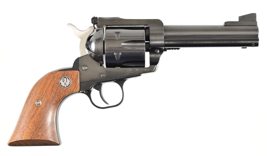 Ruger New Model Blackhawk .357 Revolver: S/N 36-06895. In factory case. 4 1/2" barrel. Modern.