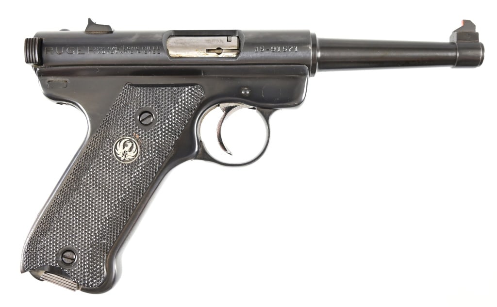 Ruger MK I .22 LR Pistol: S/N 15-91571. 4 3/4" barrel. Decent conditon. Modern.