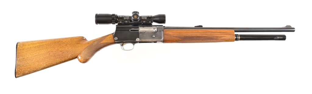 Browning A5 12 Gauge Shotgun With Scope: S/N: 6G34948. 24" barrel, Bushnell Banner 1x4 scope, Weaver scope mounts, magazine extender. Modern.