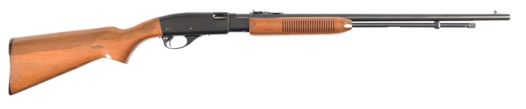 Remington Fieldmaster Model 572 .22 Rifle: 23" barrel, pump action rifle, chambered for S, L, or LR shells. Modern.