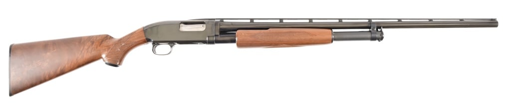 Browning Model 12 20 Gauge Shotgun: 26" barrel, pump action shotgun, chambered for 2 3/4" shells. Modern.