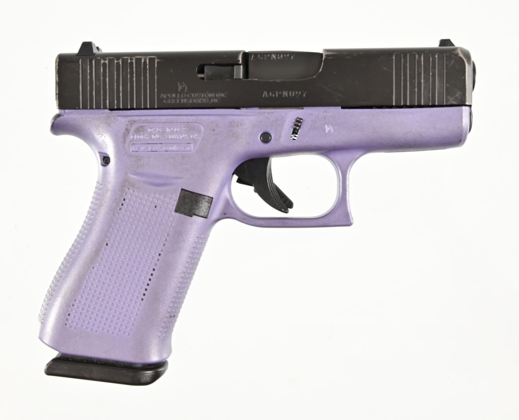 Glock 43X 9MM Pistol: S/N AGPN097. In original factory case. 3 1/4" barrel. Extra magazine. Modern