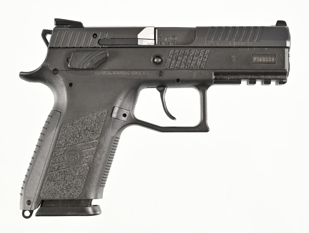 CZ Model P07 9X19 9MM Luger Pistol: S/N F168038. In original factory case. 3 1/2" barrel. Modern.