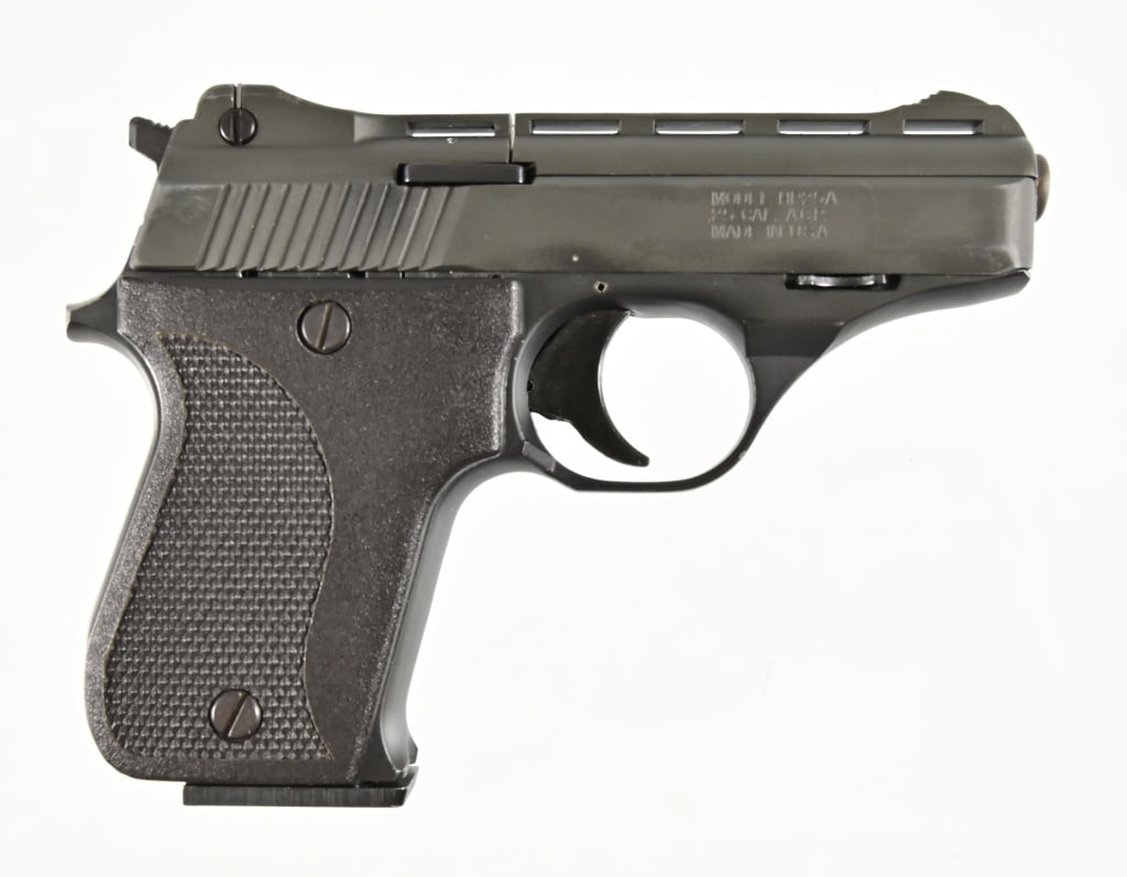 Phoenix Arms Model HP25A .25 Pistol: S/N 4395888. In original factory box. 3" barrel. Modern.