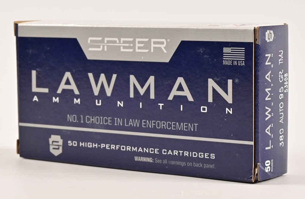 1,000 Rounds Speer Lawman.380 Factory Ammo: 1,000 Rounds Speer Lawman.380 Factory Ammo