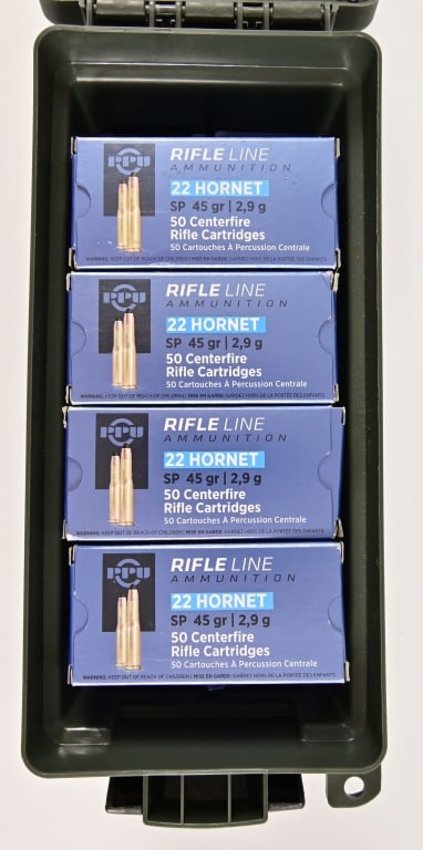 700 Rounds PPU Rifle Line .22 Hornet Ammo: 700 Rounds PPU Rifle Line .22 Hornet Ammo