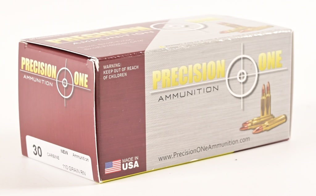 600 Rounds Precision One 30 Carbine Ammo: 600 Rounds Precision One 30 Carbine Ammo