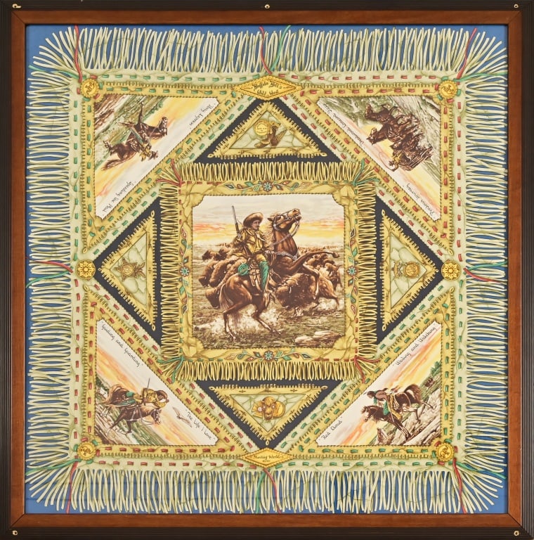 Buffalo Bill Framed Silk Scarf (1 of 8)