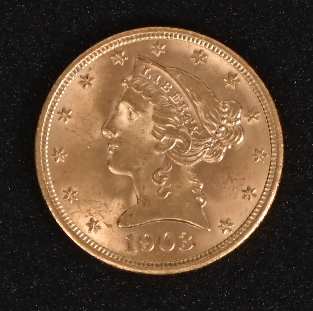 1903 Liberty Head $5 Gold Coin: 1903 Liberty Head $5 Gold Coin