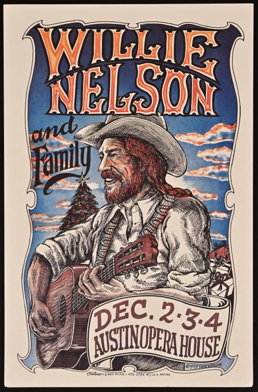 Willie Nelson Austin Opera House Concert Poster (1 of 4)
