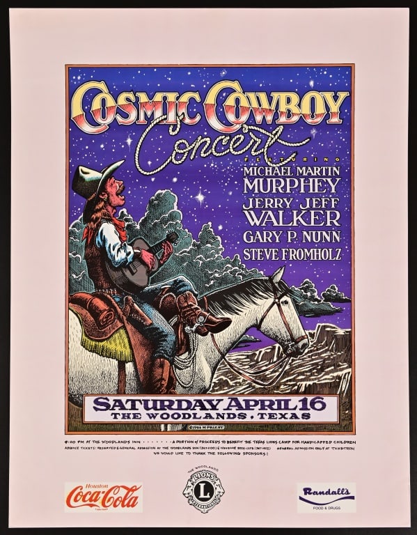 1988 Cosmic Cowboy Concert Poster By Micael Priest (1 of 4)