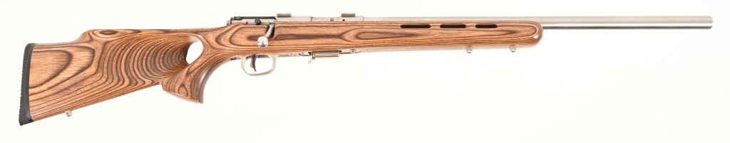 Savage Model 93 BOlt Action Rifle .22 Mag: 21" Barrel, S/N 2076851. Stainless steel, thumbhole stock. Modern