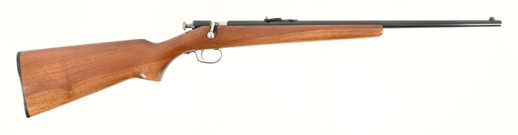 Winchester Model 60 .22 Short Rifle: 23" barrel, bolt action single shot rifle for .22 short, cartridge. Nice condition, made in the 1930s. Modern.