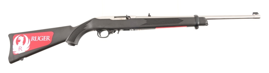 Ruger 10/22 synthetic stock .22LR Rifle: SN 0020-75495. 18.5" barrel. Stainless in nice condition. Modern.