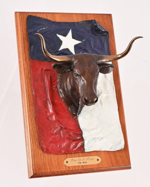 "One Of A Kind" Tom Moss Bronze: Signed on the neck, dated 1990. and numbered edition 4/35. Measures 6" x 7.5" x 11"