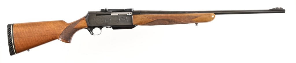 Browning BAR Safari Grade 7mm Magnum Rifle: 23" barrel, semi auto rifle, engraved receiver, Burris scope mount. Modern.