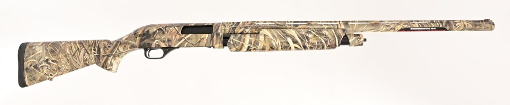 Winchester SXP 12 Gauge Shotgun Realtree: Pump action, chambered for 2 3/4", 3", and 3 1/2" shells, Realtree Max camo pattern. 26" barrel. Modern.