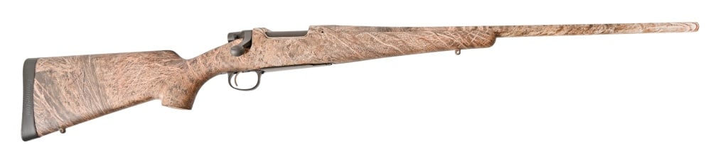 Remington Model 7 .22-250 Rifle: 22" Barrel, S/N RR05902L, Camo finish, very clean. Modern