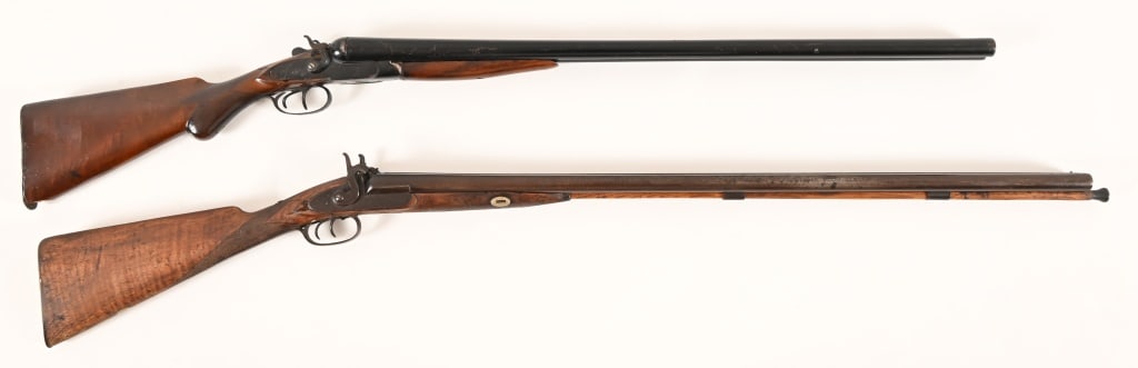 2 Antique Double Barrel Hammer Shotguns (1 of 6)