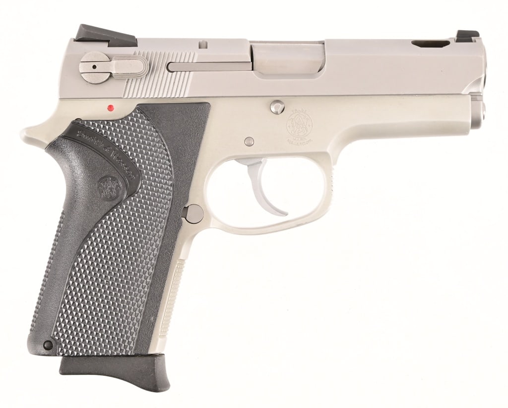 S&W Model 3913 9mm Pistol: S/N TFB8288. Excellent, near mint condition. Modern