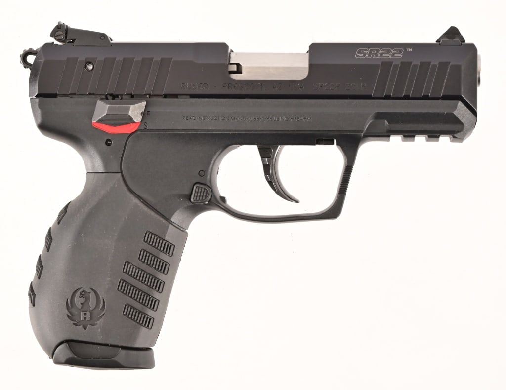 Ruger SR22 .22 Pistol: S/N 362-95528. Excellent condition, like new in original box. 3.5" barrel. Modern