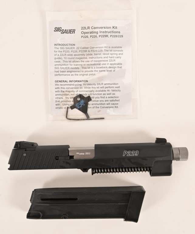 Sig Sauer .22LR Rimfire Conversion Kit: In original case.