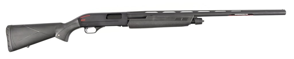 Winchester SXP 12 Gauge Shotgun: 28" barrel, pump action shotgun, chambered for 2 3/4"and 3" shells, Invector Plus, unfired condition. Made by Istanbul Silah - Turkey and imported by BACO Inc., Morgan, Utah. Modern.