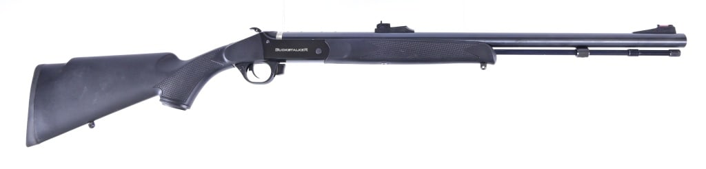 Traditions Buckstalker .50 Muzzleloader: 24" barrel. Black powder or Pyrodex only. S/N 14-13-016575-13. Modern.